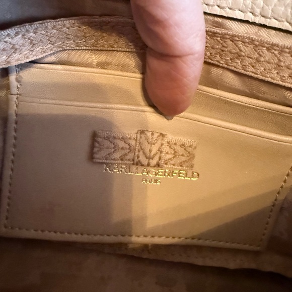 Karl Lagerfeld Paris Agyness Ivory Quilted Crossbody Bag - Picture 10 of 15